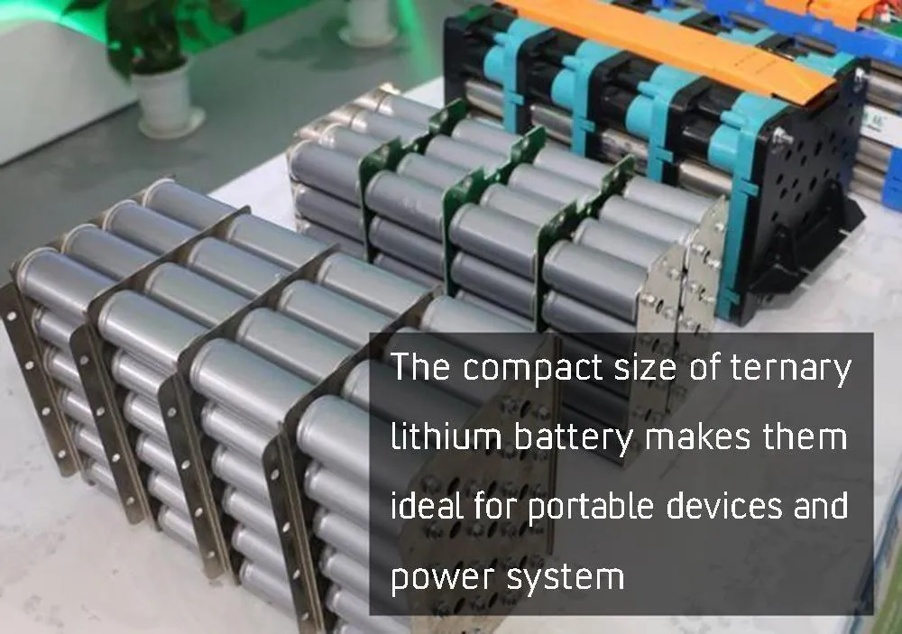 o tamanho compacto da bateria de lítio ternária torna-a ideal para dispositivos portáteis e sistemas de energia