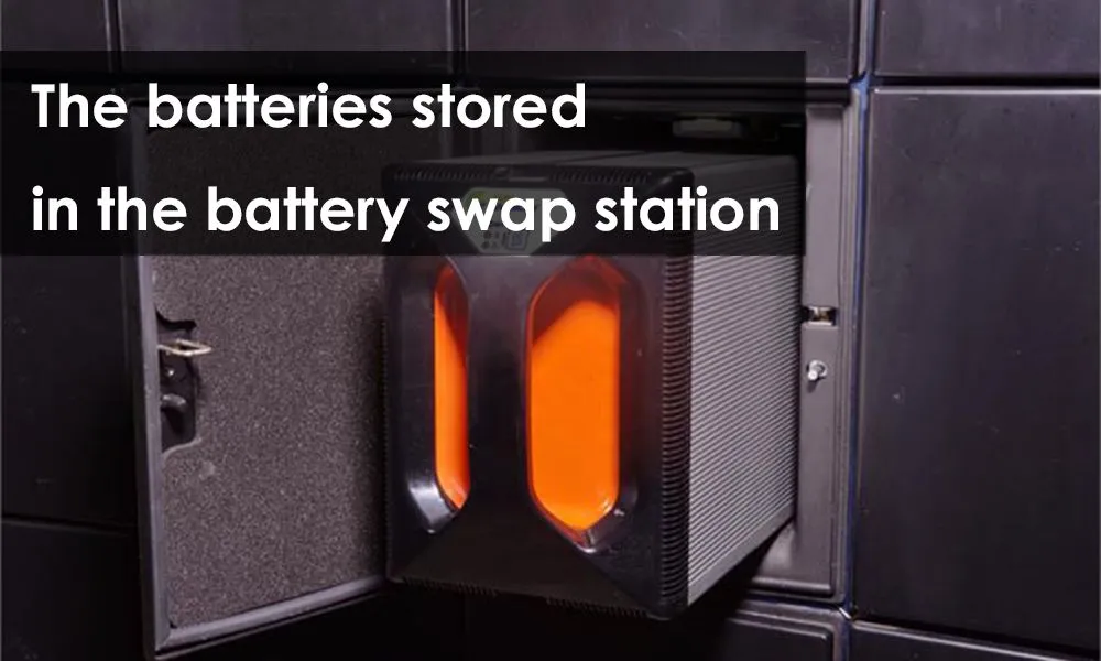 the batteries stored in the battery swap station