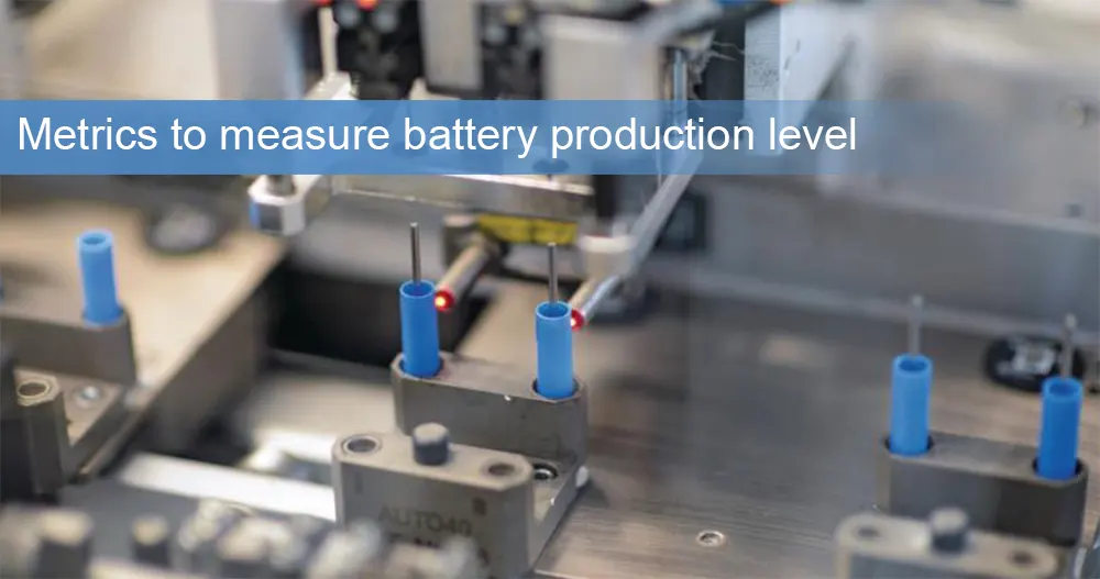 Metrics to measure battery production level