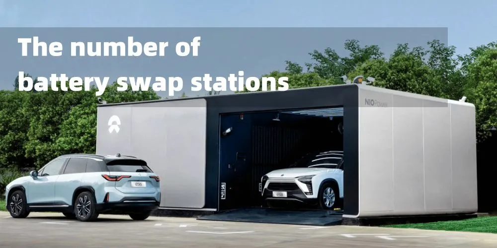 The number of battery swap stations