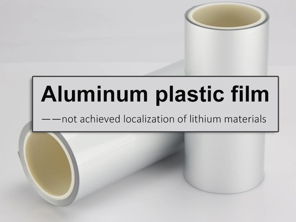 película plástica de aluminio - no se ha conseguido localizar los materiales de litio