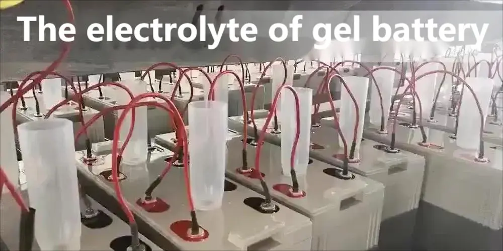 o eletrólito da bateria de gel