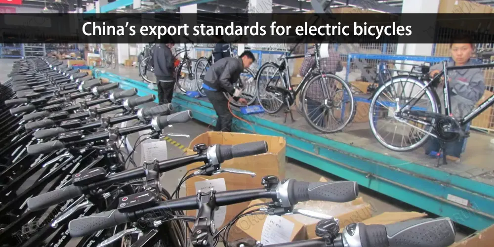 Normas de exportação da China para bicicletas eléctricas