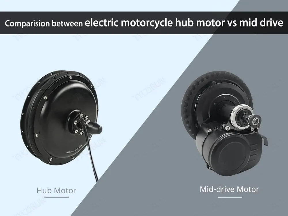 Comparación entre motor de cubo de motocicleta eléctrico y motor central