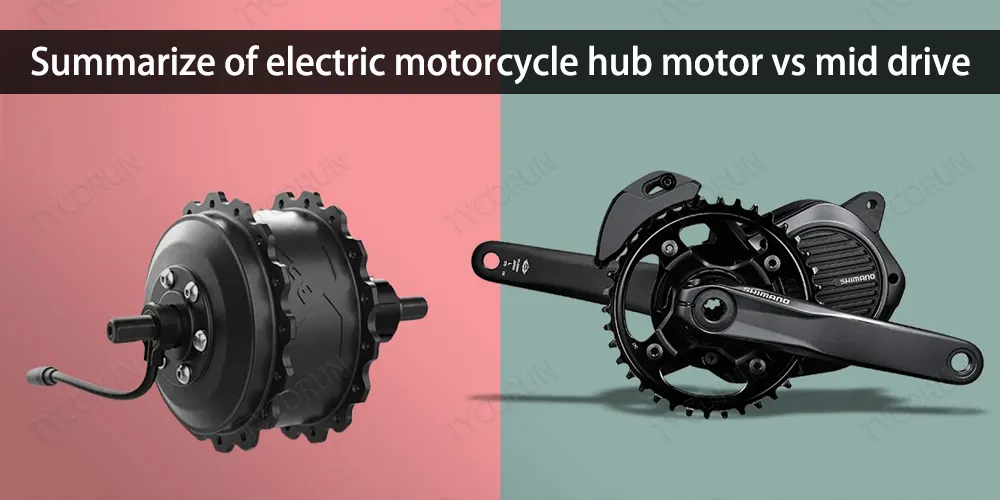 Résumé du moteur de moyeu de motocyclette électrique et de la transmission centrale