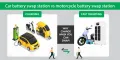 Station d'échange de batteries pour voitures-vs-station d'échange de batteries pour motos