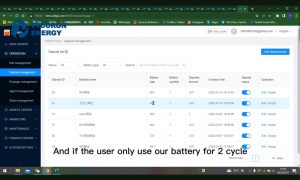 système de gestion de l'arrière-plan de la station d'échange de batteries