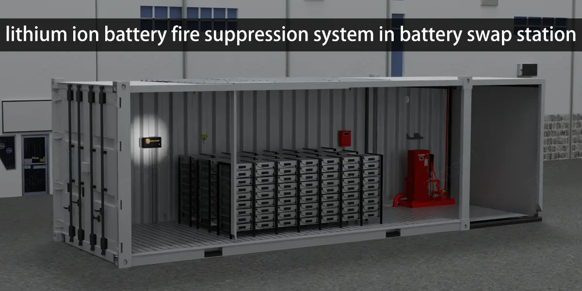 Système de suppression des incendies par batterie lithium-ion dans une station d'échange de batteries