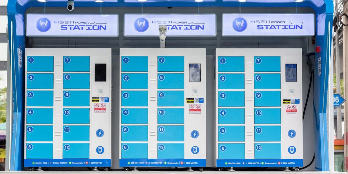 Stasiun penukaran baterai motor H SEM