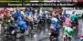 Circulation des motos à Ho Chi Minh Ville à l'heure de pointe