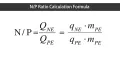 Fórmula de cálculo do rácio N/P
