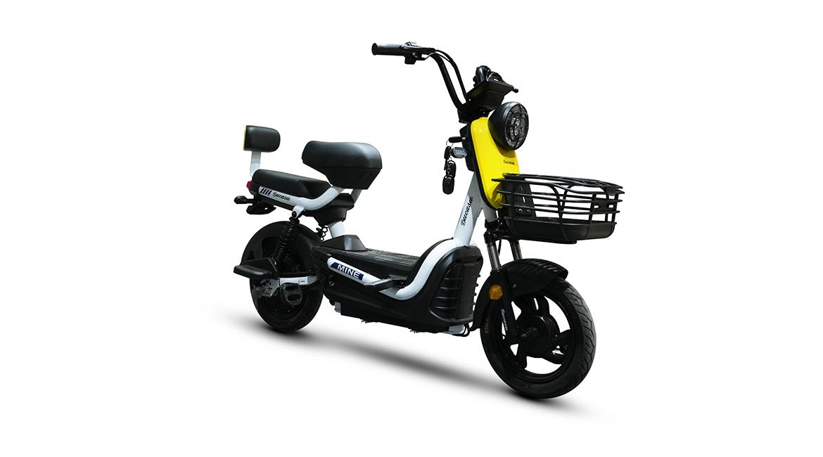 DF-1-500W-electric-moped-front-left-view-with-basket